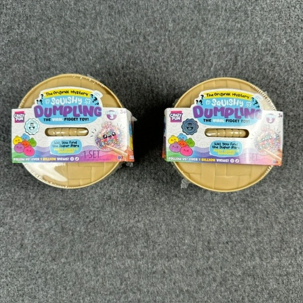 NeeDoh Mello Mallo Nice Cube Glitter Glow & Squishy Dumpling Fidget Bundle 6pc